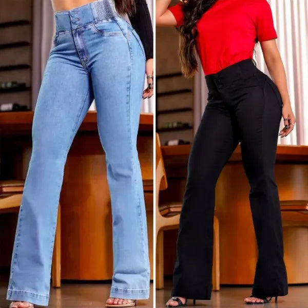 Calça Jeans Flare Modeladora Cintura Alta [Pague 1 Leve 2]