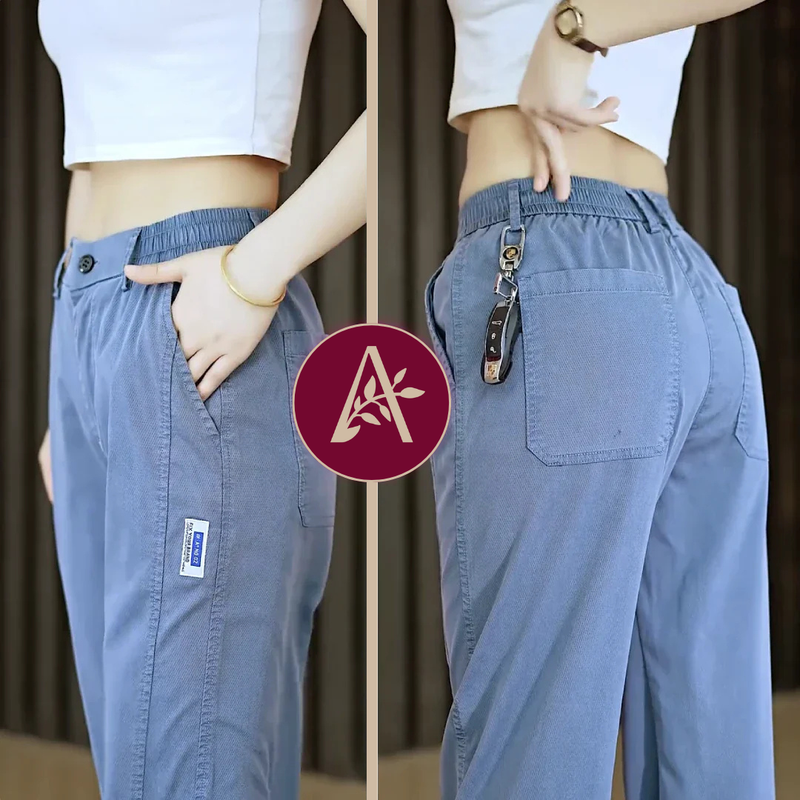 [Pague 2, Leve 3] Calça Feminina Aurora em Malha de Seda Gelo e Poliéster (Sua Nova Peça Favorita!)